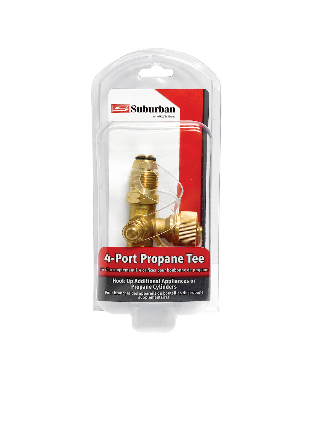 SUBURBAN MFG 4-PORT PROPANE TEE-- INLET: FEMALE [LP-POLTEE]