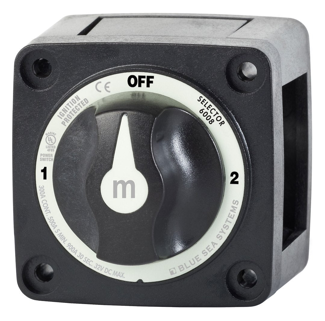 BLUE SEA SWITCH M SERIES 3 POS SELECTOR BLAC [6008200-BSS]