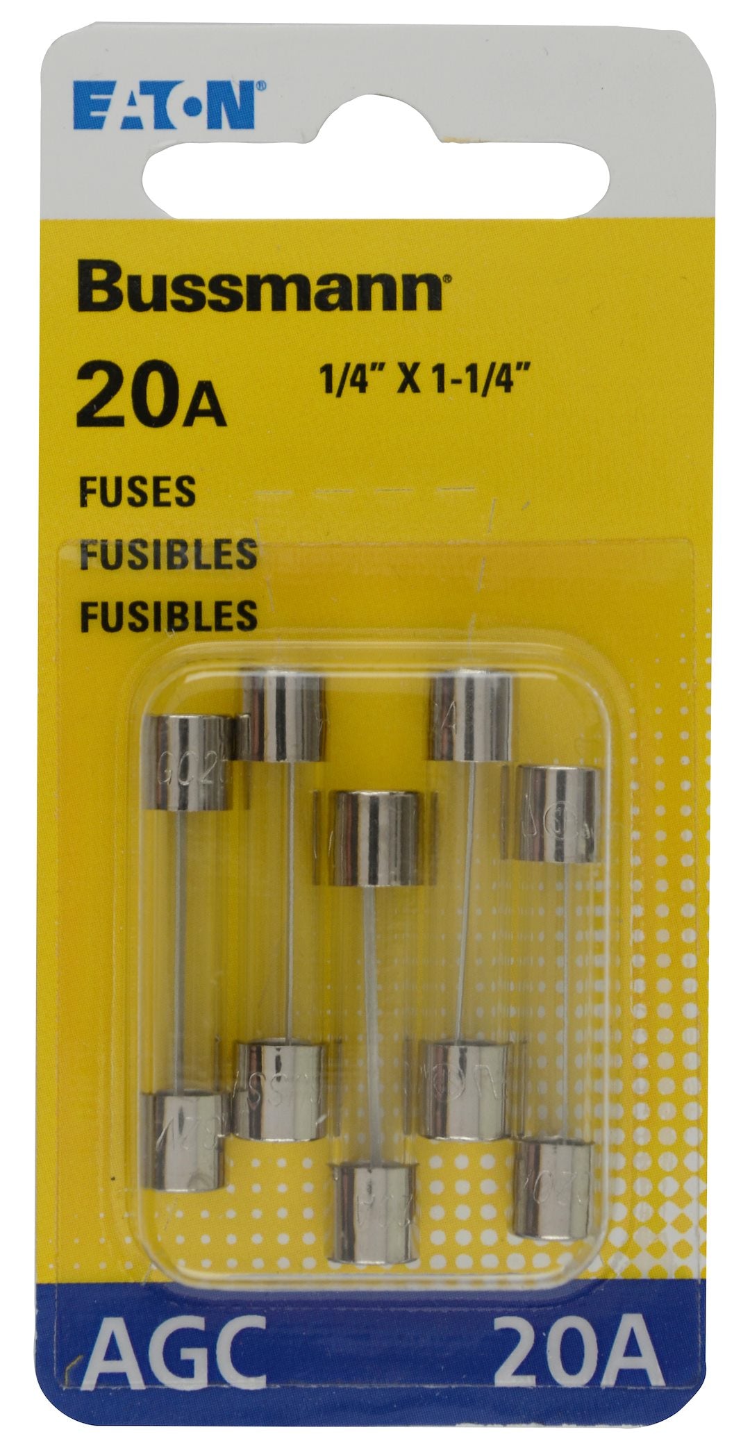 BUSSMANN 5PK BP/AGC20 FUSES [BP/AGC-20-RP]