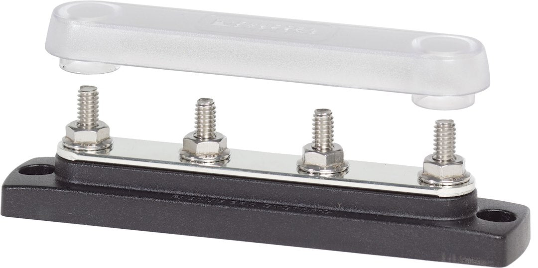 BLUE SEA BUSBAR 4 X 1/4IN-20 COMMON BUS W/CV [2307-BSS]