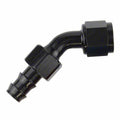 SPEEDFX -8AN X 45  BLK PUSH-ON HOSE END [520845BK]