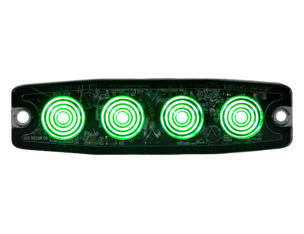 BUYERS PROD LIGHT STROBE 4-3/8IN 4-LED GREEN [8892249]