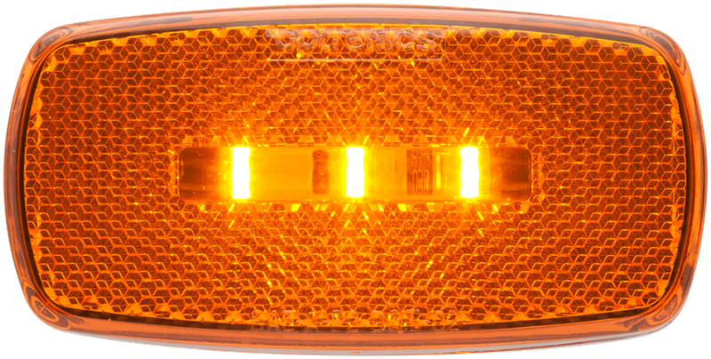 OPTRONICS LED MARK LIGHT;OVAL;BLK BSE;AMB; [MCL32ABBP]