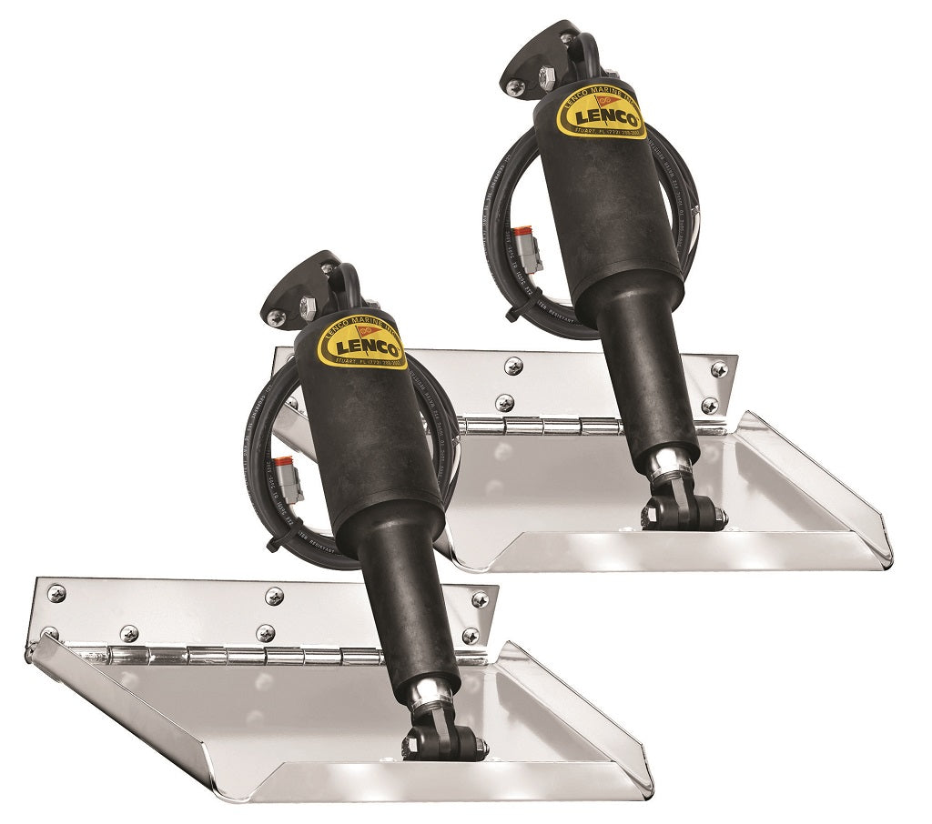 Lenco 9inx9in Performance Trim Tab Kit 12v Requires Switch