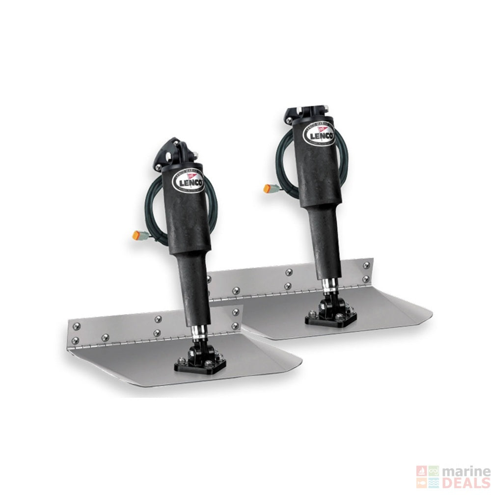 Lenco 12inx12in Standard Mount Trim Tab Kit 12v Standard Integrated