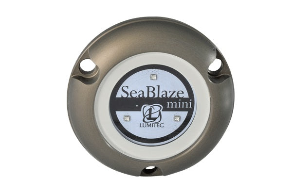 Lumitec Seablaze Mini Blue LED Underwater Light Brushed Finish 12/24v