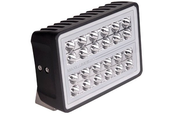 Lumitec Maxillume H120 Flood White LED Trunnion Mount Black Finish