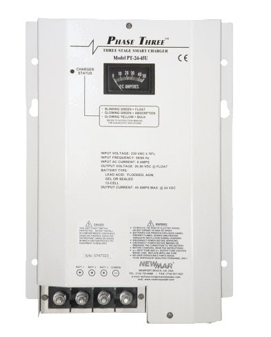 Newmar PT-24-45U 24v 45 Amp Charger 115/230v Input