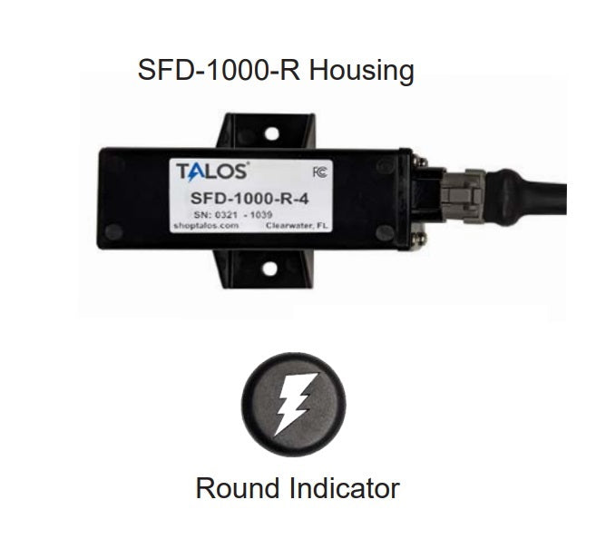 Talos SFD1000R Black Round Flush Mount Lightning Detector With 3ft