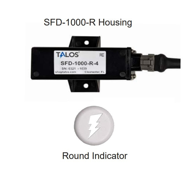 Talos SFD1000R White Round Flush Mount Lightning Detector With 20ft
