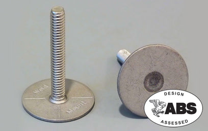 Weld Mount 1.50in Tall 1/4 X 2 ST125-1420-24SS SS Stud 1.25in Base 10